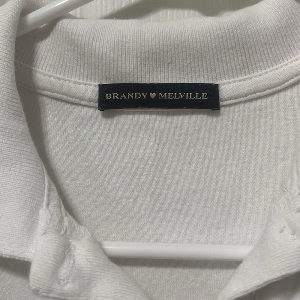 Brandy Melville White Collared Dress One Size - Picture 8 of 10